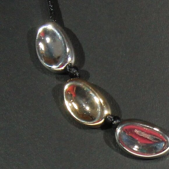 NWT J Jill Adjustable Sculpted Silver and Gold Tone Necklace - Picture 4 of 7